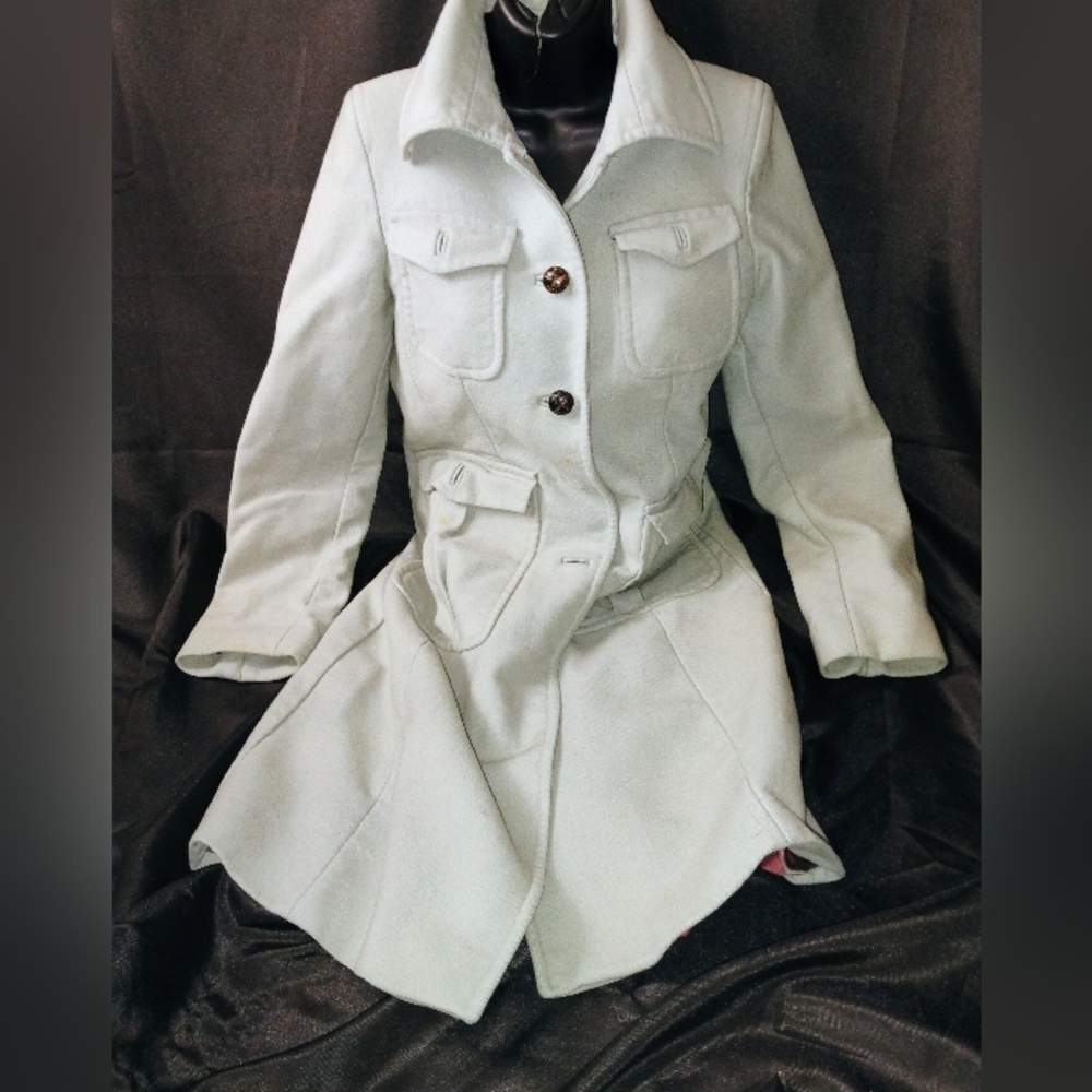 Kenneth Cole sage green women's wool coat sz 4